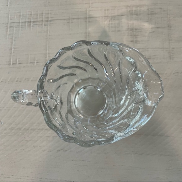 Colony Clear Mini Footed Creamer by Fostoria Heavy Swirl Pattern - Picture 7 of 13